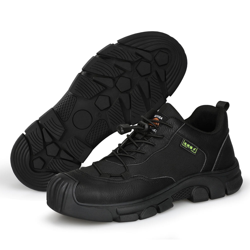 Quick Lace Composite Toe Work Shoes Puncture Proof