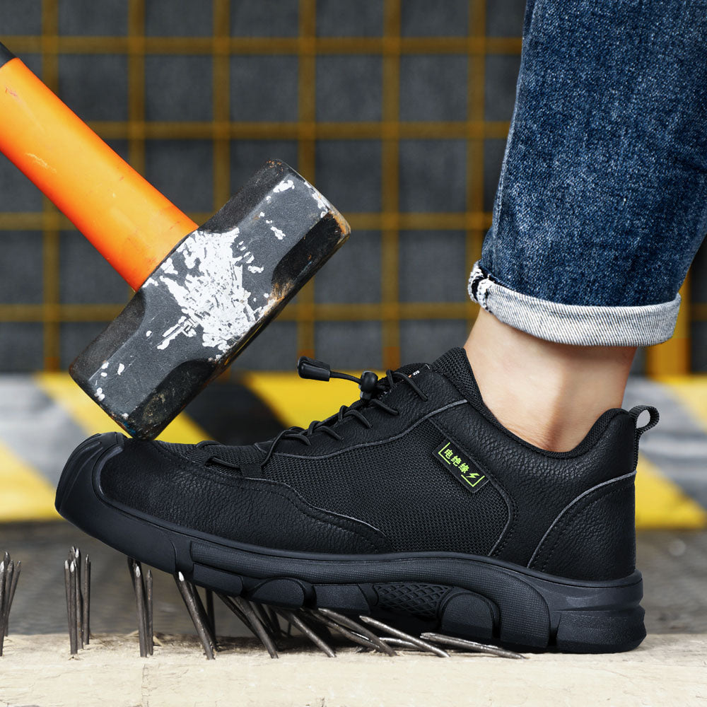Quick Lace Composite Toe Work Shoes Puncture Proof