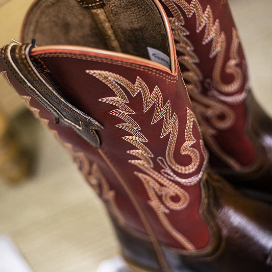 Red Leather Cowboy Boots for Women Comfortable Stylish Western Boots