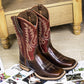 Red Leather Cowboy Boots for Women Comfortable Stylish Western Boots