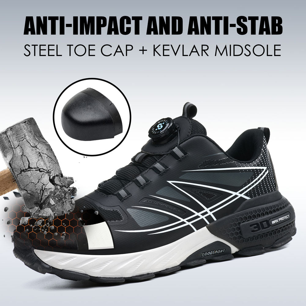 Comfortable Steel Toe Shoes Anti Smashing Black