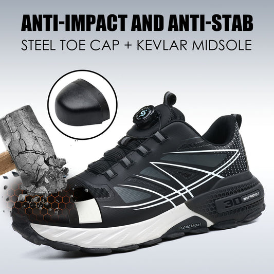 Comfortable Steel Toe Shoes Anti Smashing Black