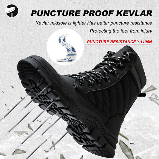 Stylish High Top Steel Toe Boots for Men