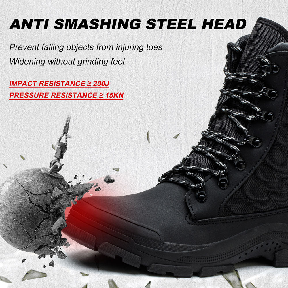 Stylish High Top Steel Toe Boots for Men