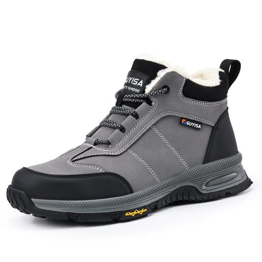Warm Wool Lined High Top Steel Toe Work Boots