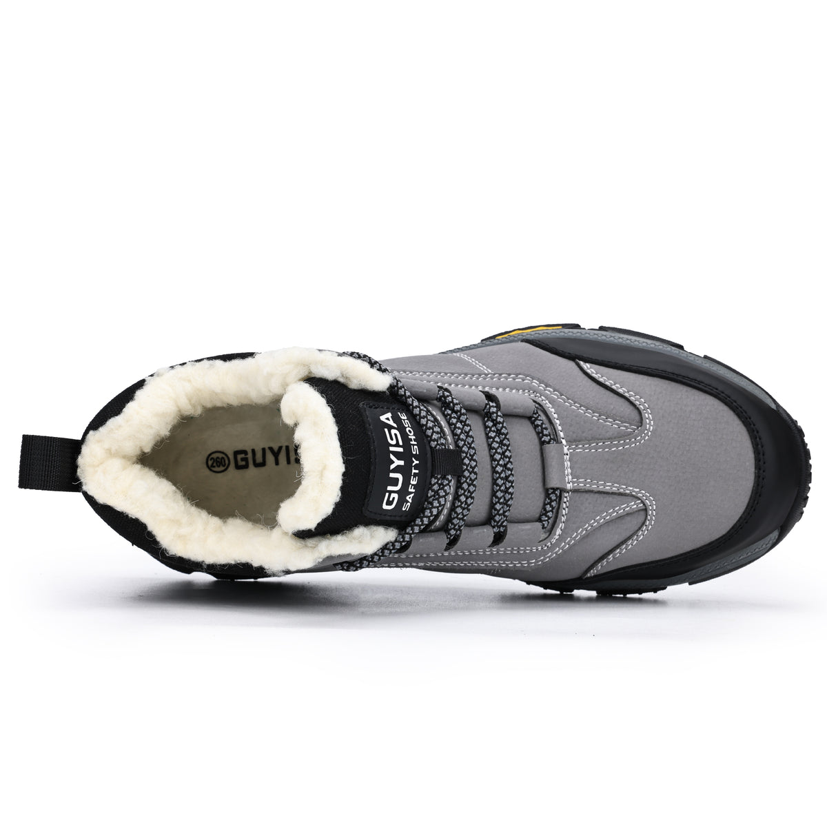 Warm Wool Lined High Top Steel Toe Work Boots