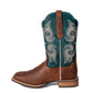 Women’s Western Mid Calf Cowboy Boots Embroidered Full Cowhide Leather