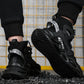DS0203 Comfortable Steel Toe High Top Sneakers Black
