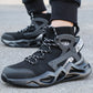 DS0203 Comfortable Steel Toe High Top Sneakers Black