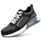 DS1132 Lightweight Stylish Steel Toe Shoes Black/Blue